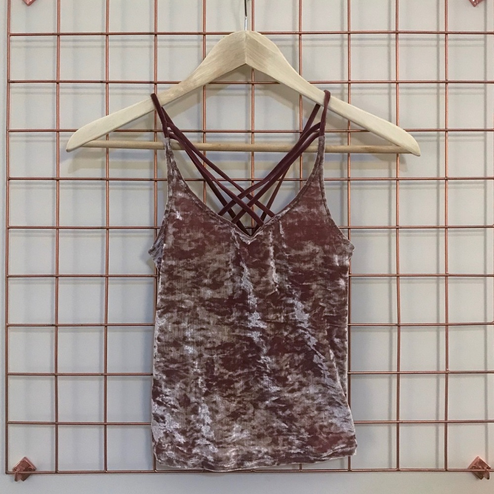 American Eagle Crushed Velvet Tank